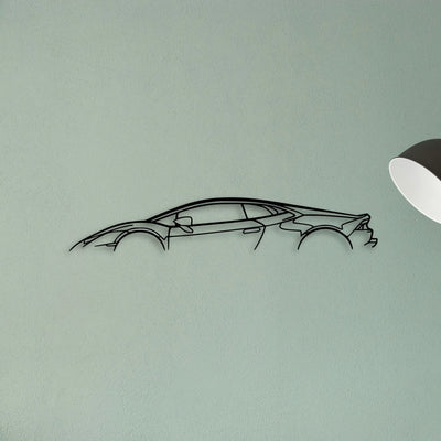 Huracan EVO 2021 Classic Silhouette Metal Wall Art - Tinvibe