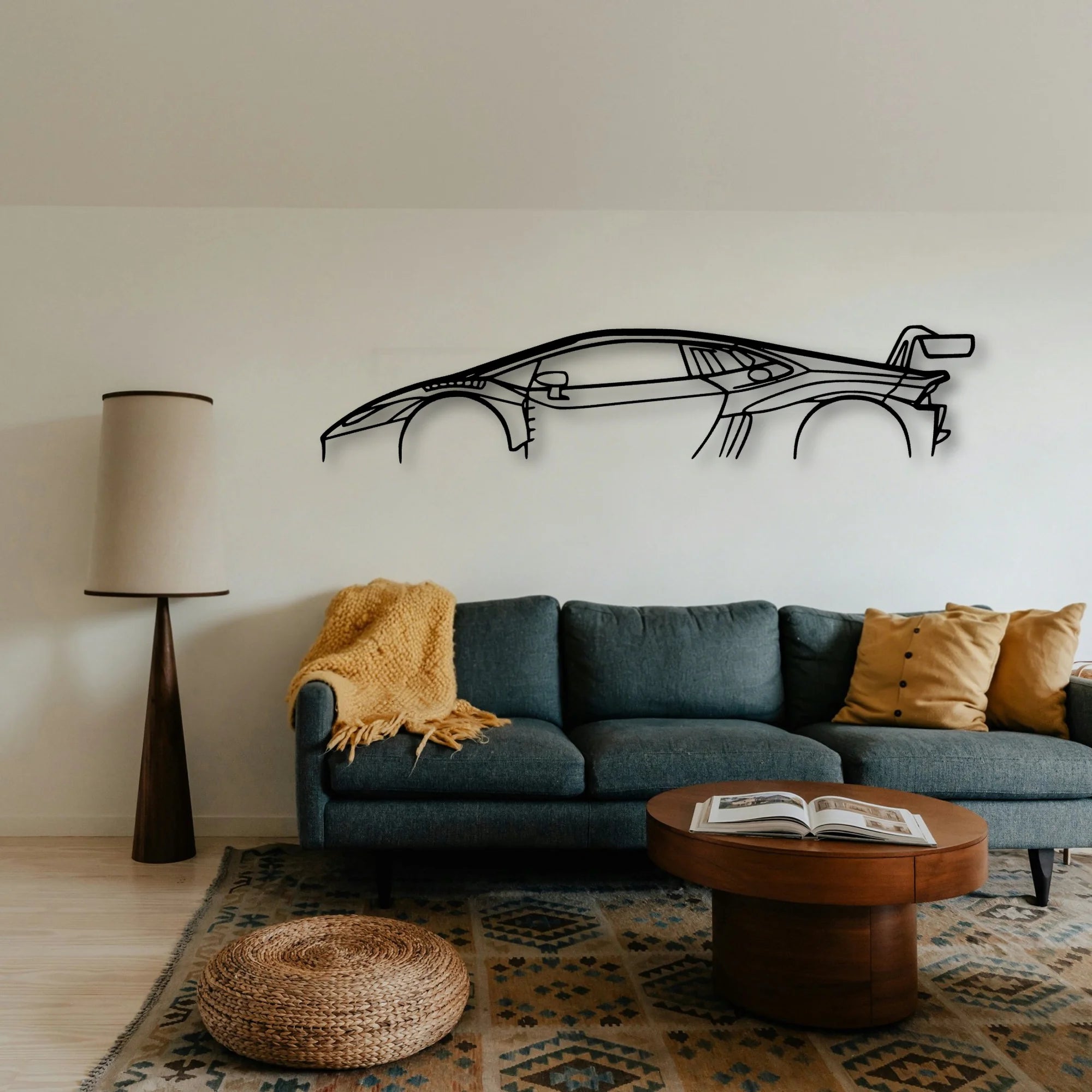 Huracan GT3 Classic Silhouette Metal Wall Art - Tinvibe
