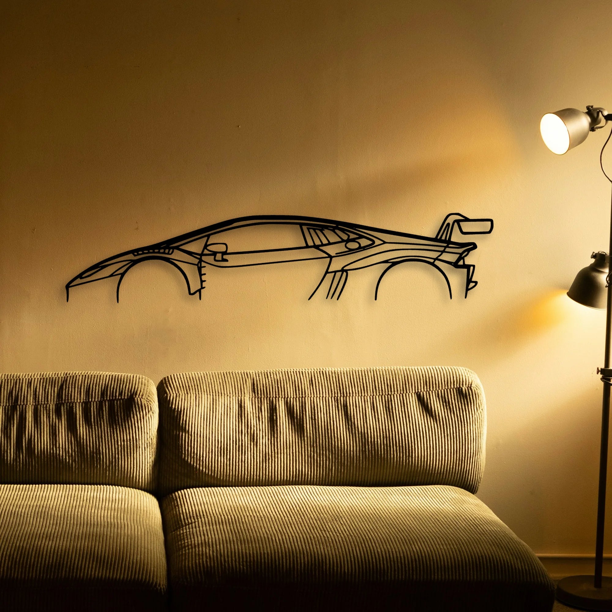 Huracan GT3 Classic Silhouette Metal Wall Art - Tinvibe