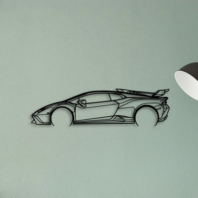 Huracan STO 3 Classic Silhouette Metal Wall Art - Tinvibe