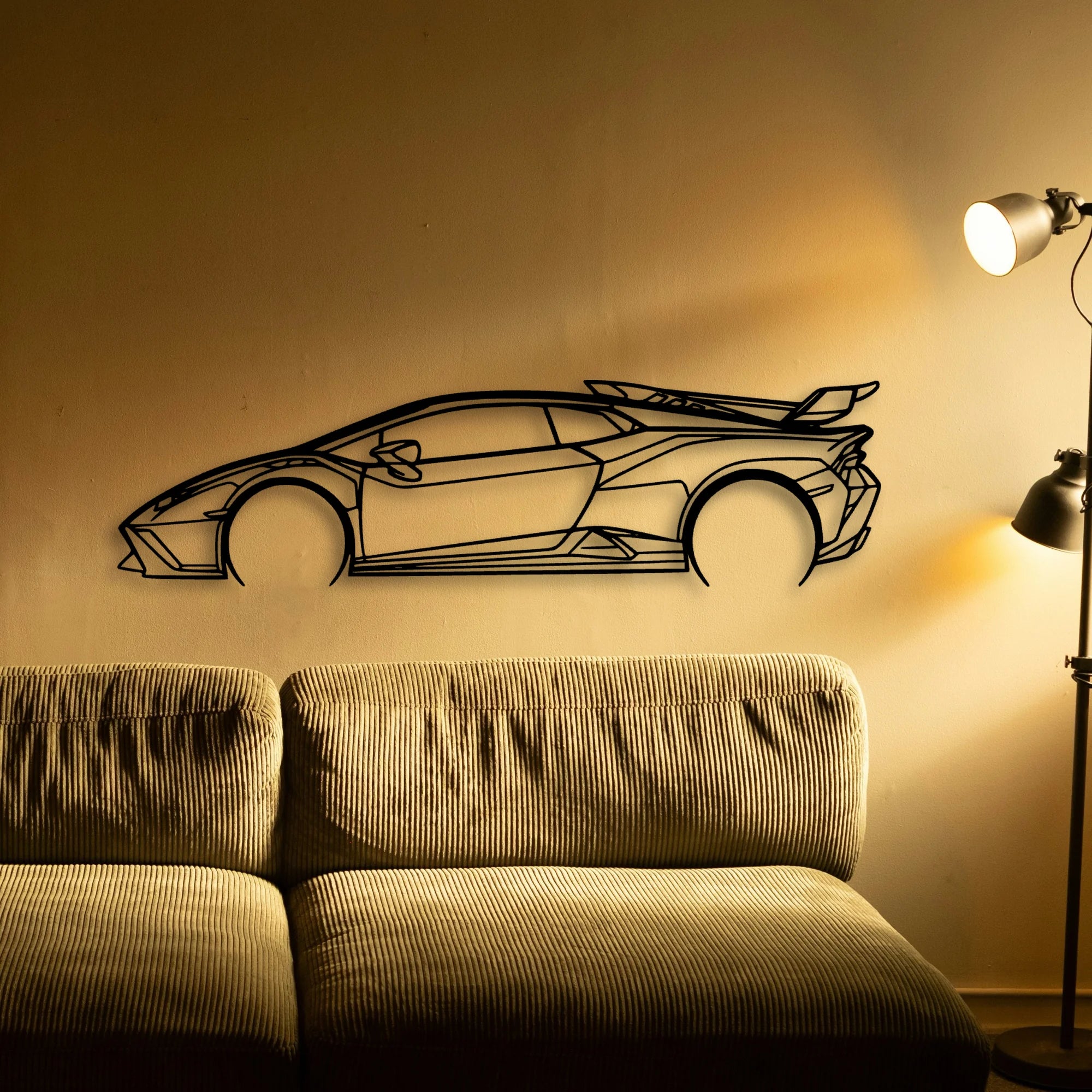 Huracan STO 3 Classic Silhouette Metal Wall Art - Tinvibe