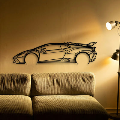 Huracan STO 3 Classic Silhouette Metal Wall Art - Tinvibe