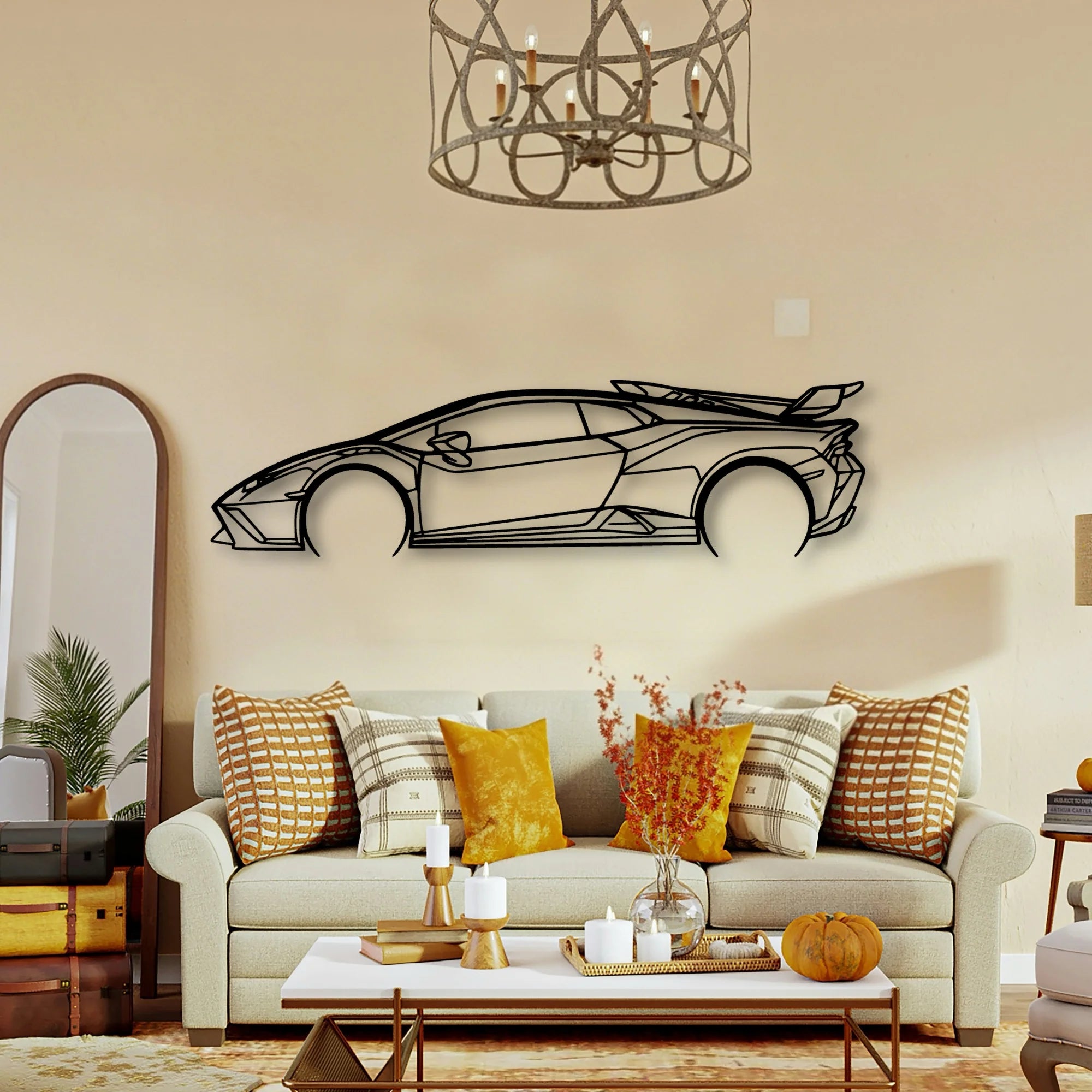 Huracan STO 3 Classic Silhouette Metal Wall Art - Tinvibe
