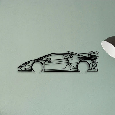 Huracan Super Trofeo EVO2 Classic Silhouette Metal Wall Art - Tinvibe