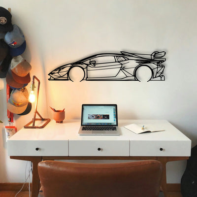 Huracan Super Trofeo EVO2 Classic Silhouette Metal Wall Art - Tinvibe