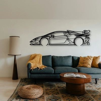 Huracan Super Trofeo EVO2 Classic Silhouette Metal Wall Art - Tinvibe