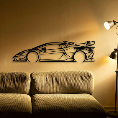 Huracan Super Trofeo EVO2 Classic Silhouette Metal Wall Art - Tinvibe