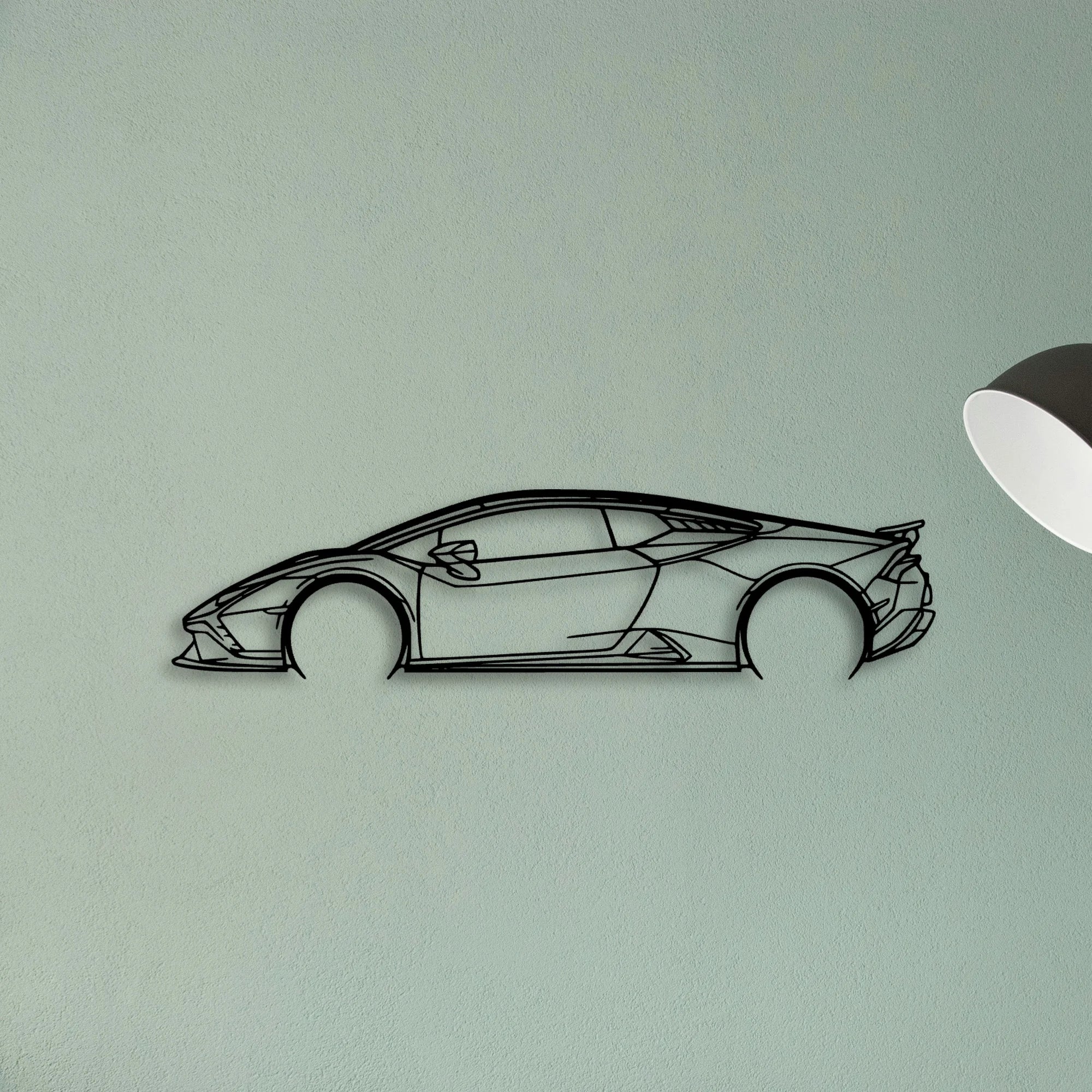 Huracan Tecnica 2023 Classic Silhouette Metal Wall Art - Tinvibe