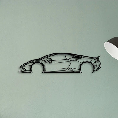 Huracan Tecnica 2023 Classic Silhouette Metal Wall Art - Tinvibe