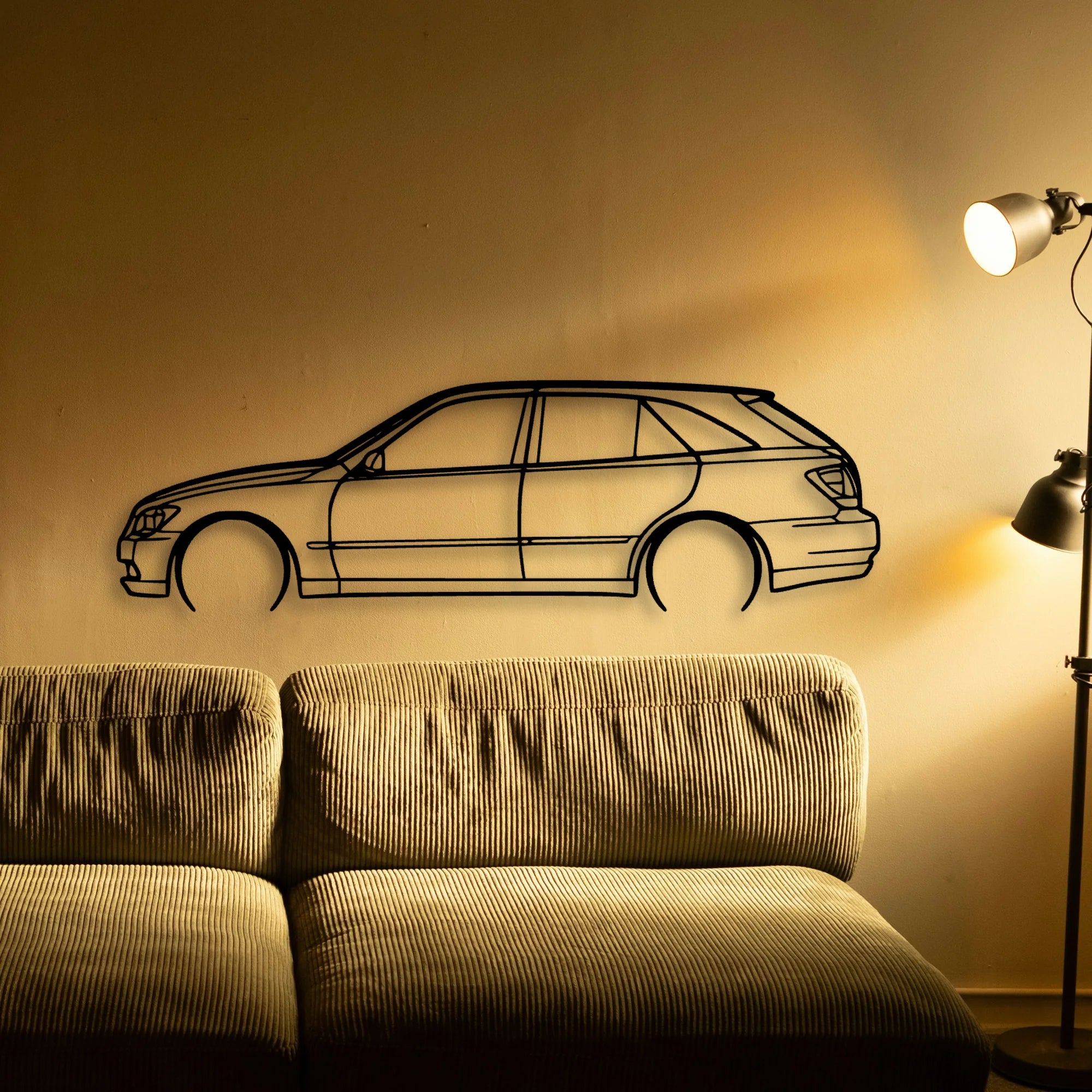 IS300 2002 Wagon Classic Silhouette Metal Wall Art - Tinvibe