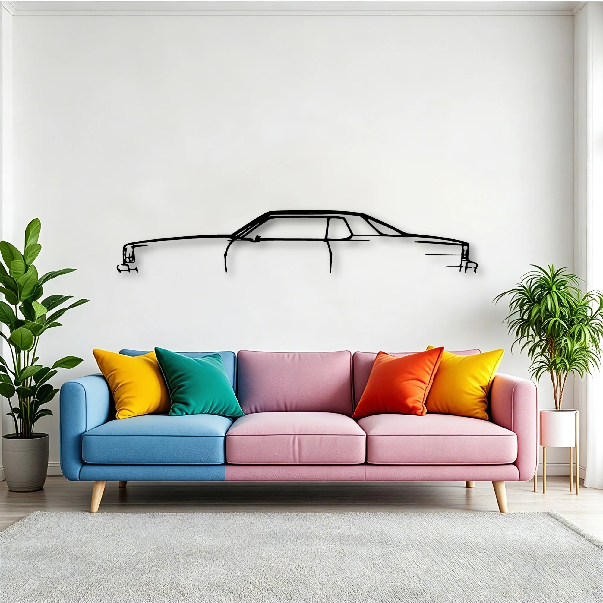 IMP Aerocoupe 1977 Classic Silhouette Metal Wall Art - Tinvibe