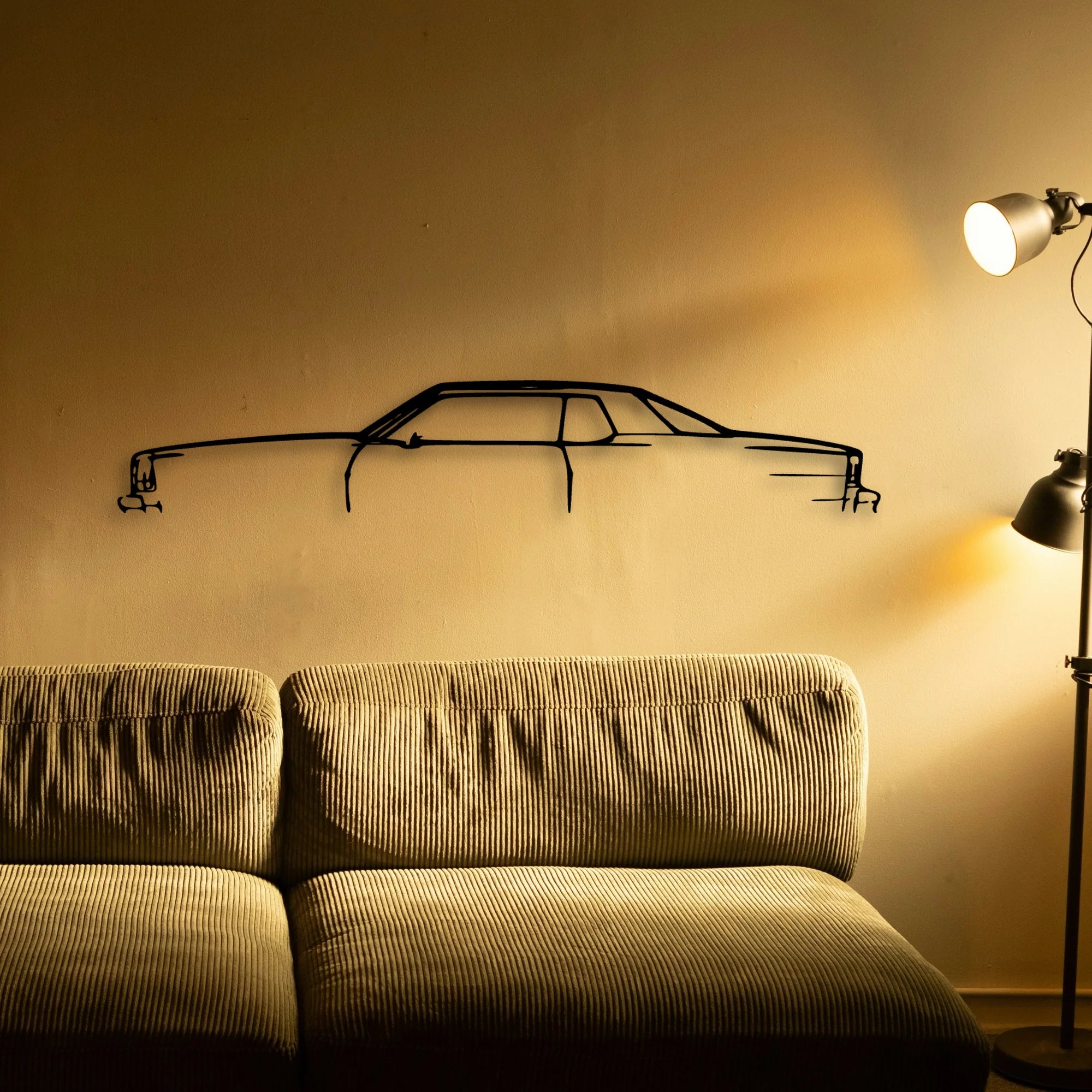 IMP Aerocoupe 1977 Classic Silhouette Metal Wall Art - Tinvibe