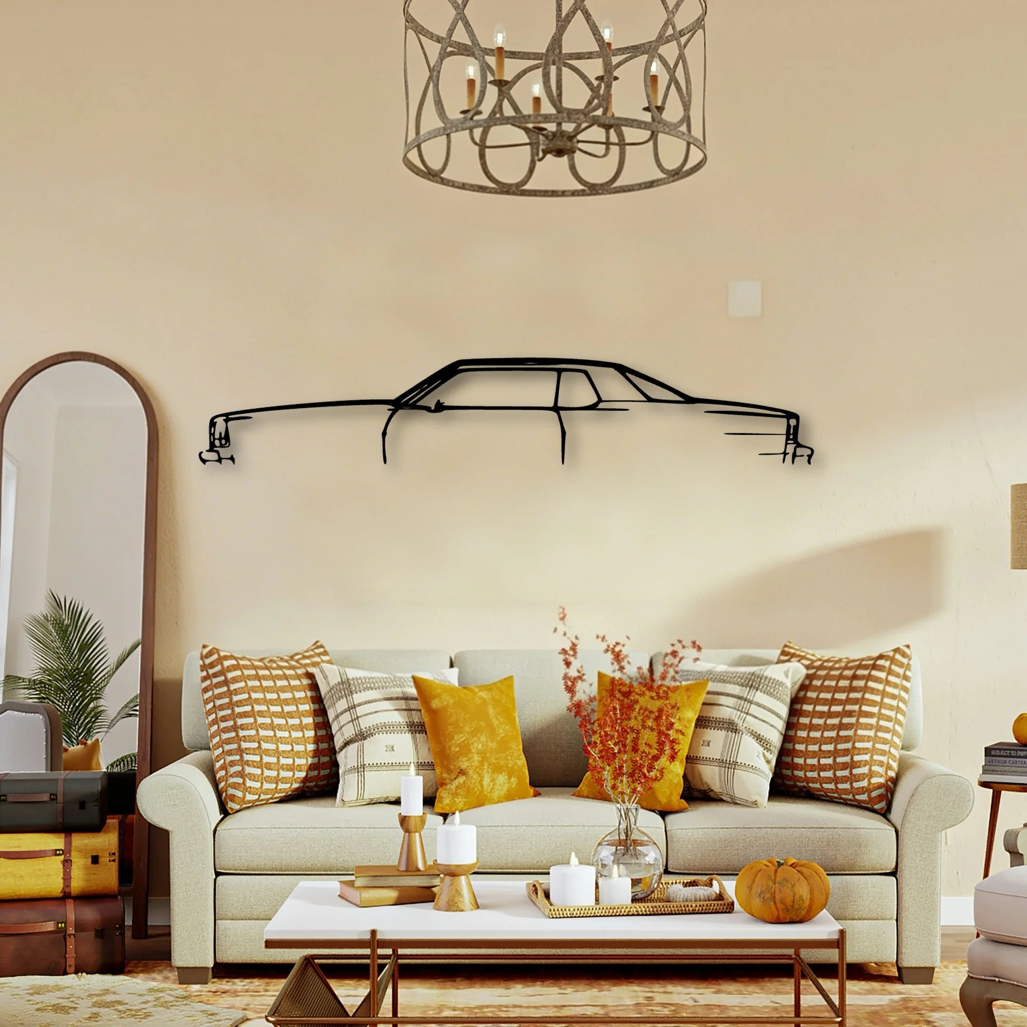 IMP Aerocoupe 1977 Classic Silhouette Metal Wall Art - Tinvibe