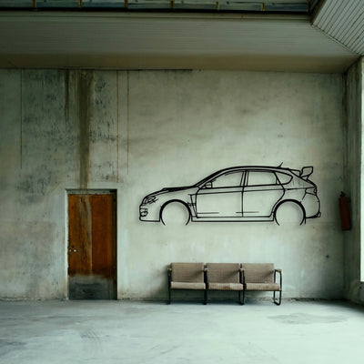 Impreza WRX 2013 Classic Silhouette Metal Wall Art - Tinvibe