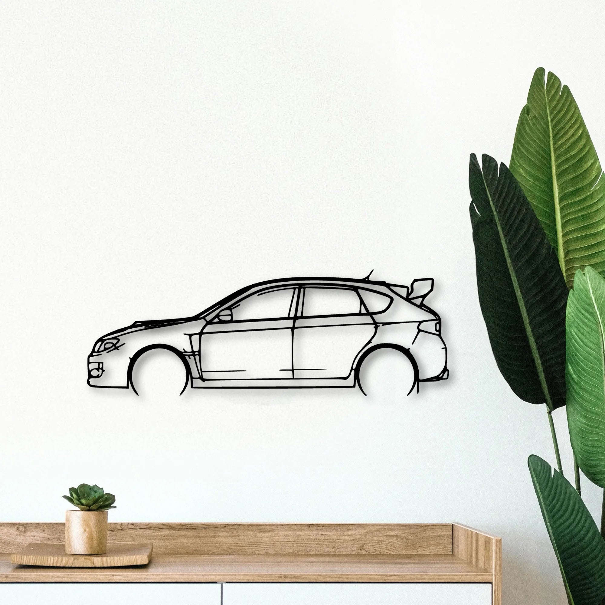 Impreza WRX 2013 Classic Silhouette Metal Wall Art - Tinvibe