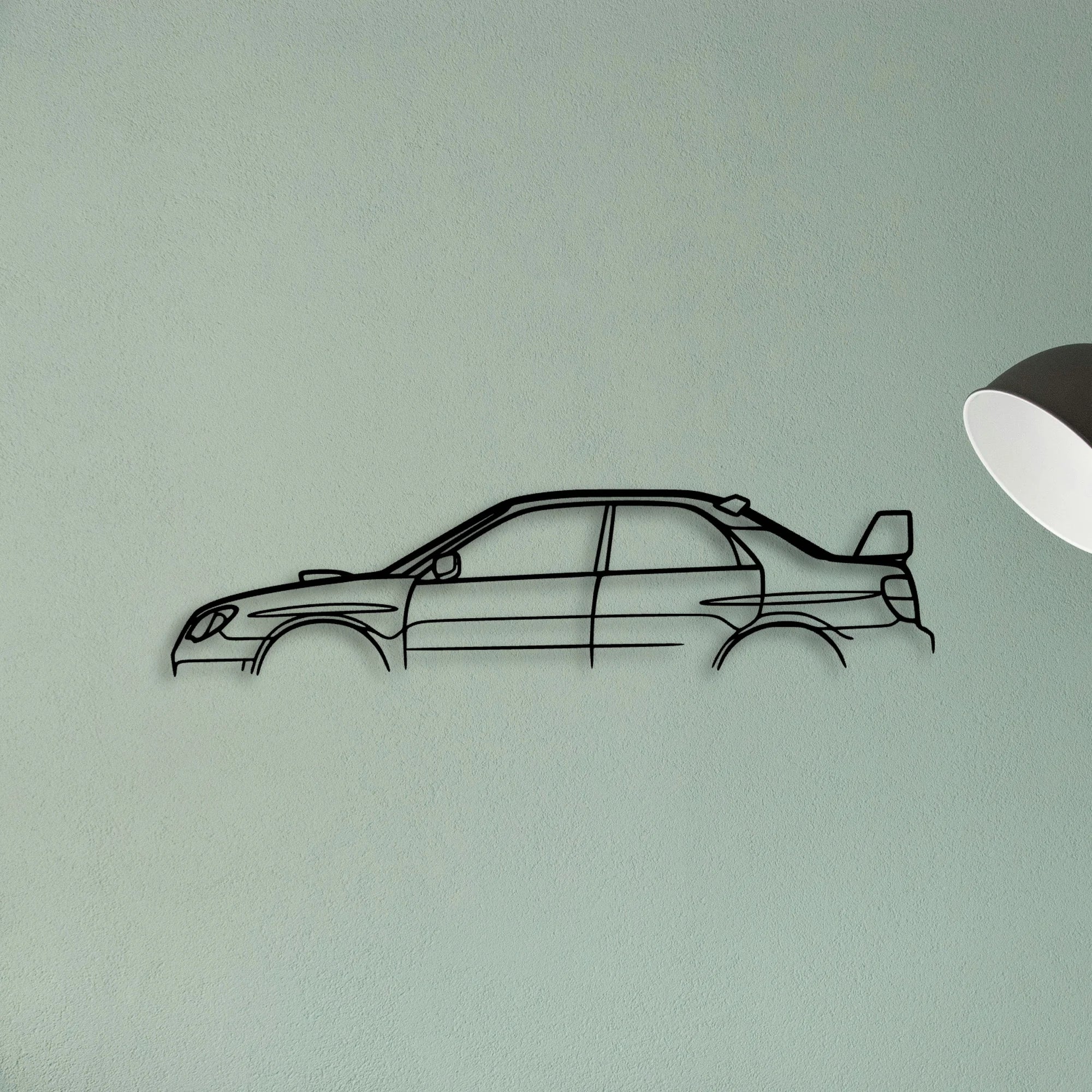 Impreza WRX STI GD Classic Silhouette Metal Wall Art - Tinvibe
