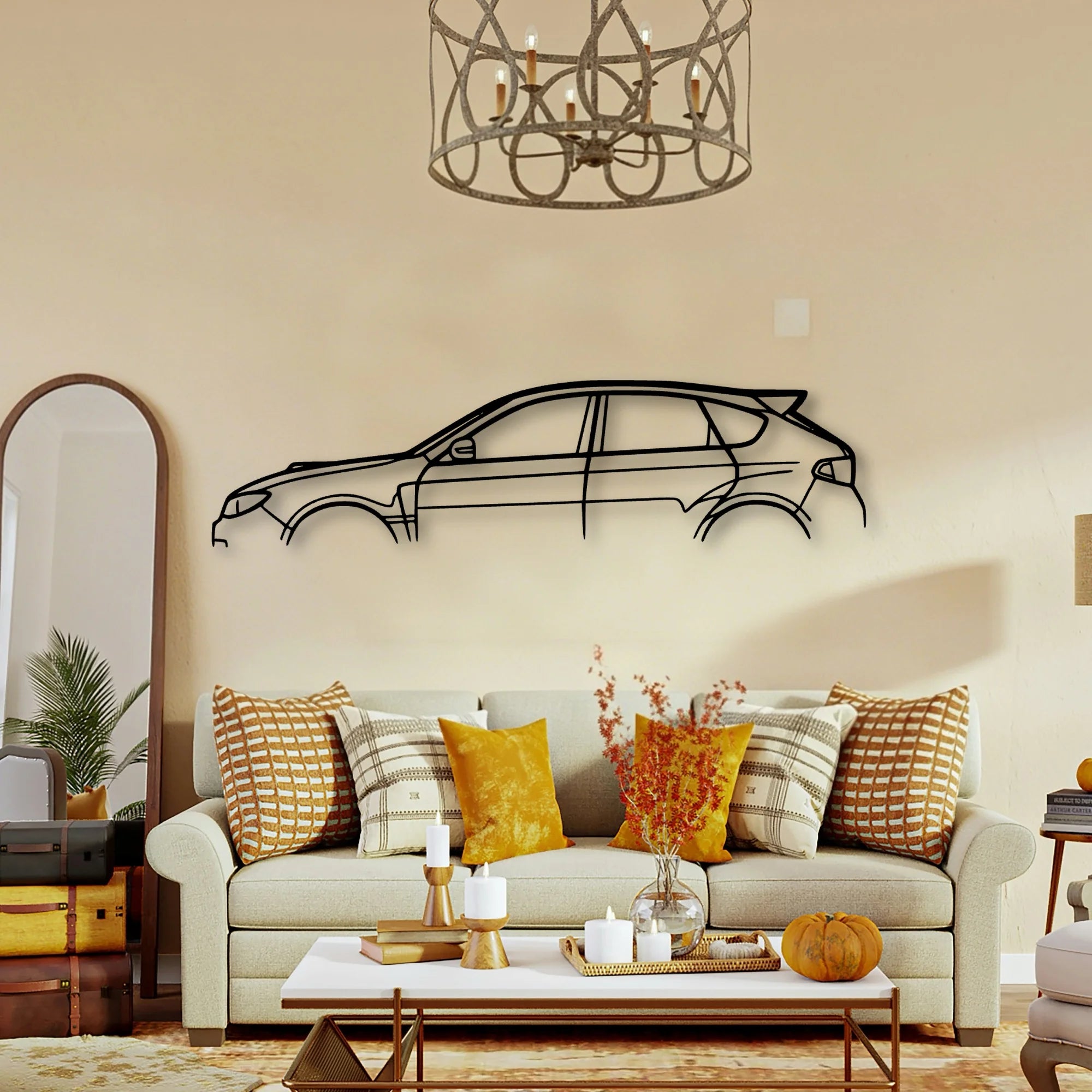 Impreza WRX STI GR Classic Silhouette Metal Wall Art - Tinvibe