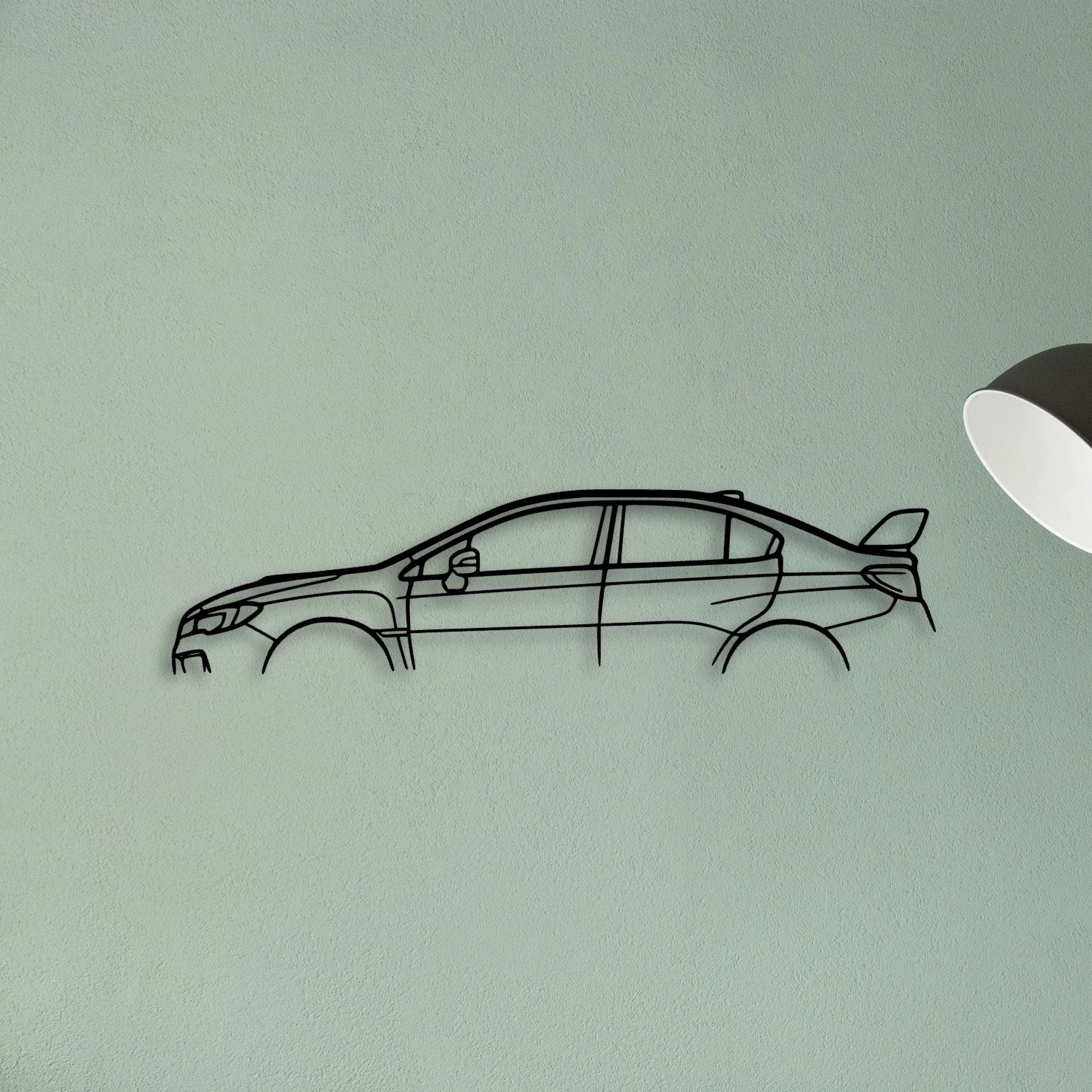 Impreza WRX STI VA Classic Silhouette Metal Wall Art - Tinvibe