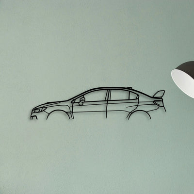 Impreza WRX STI VA Classic Silhouette Metal Wall Art - Tinvibe