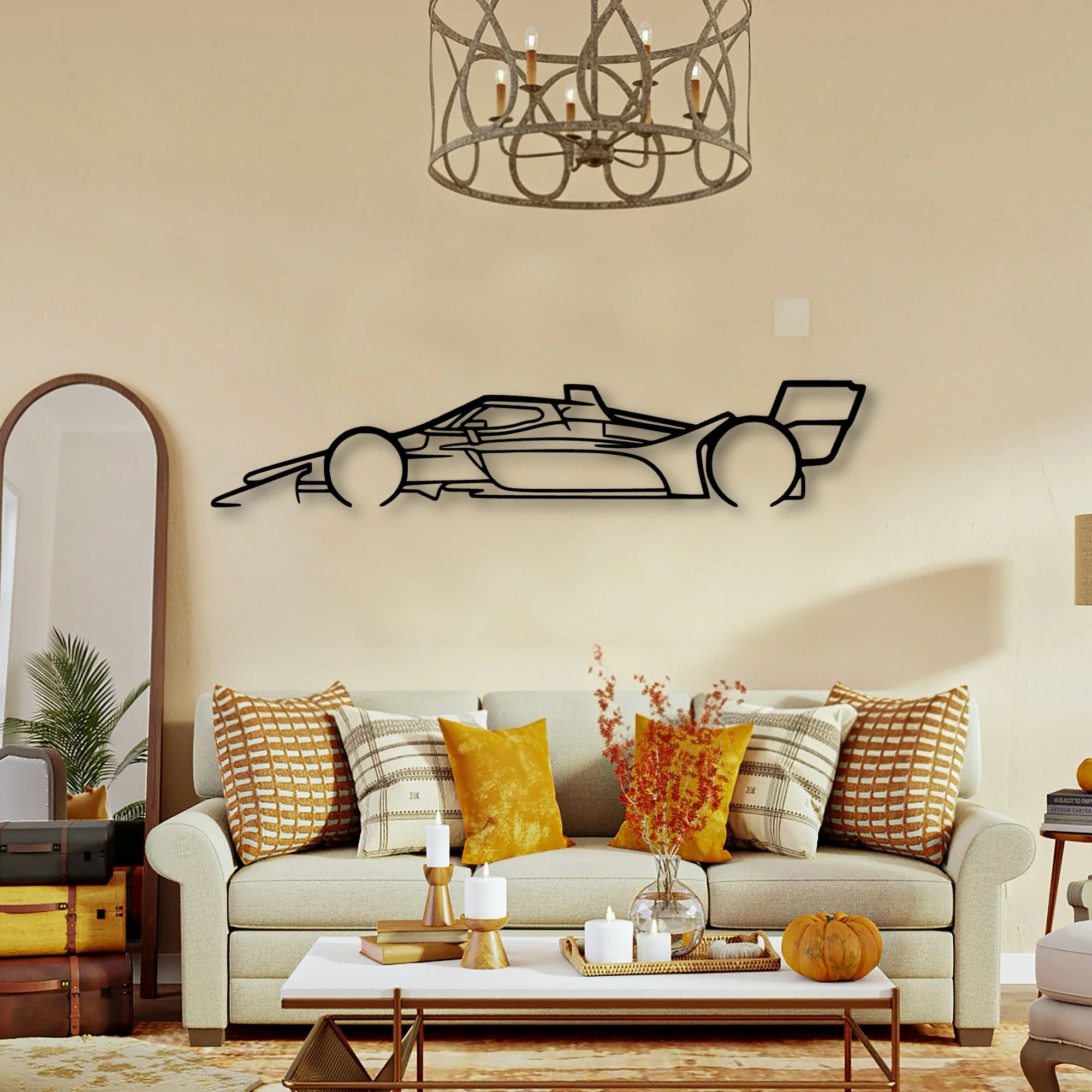Indy CAR 2022 Classic Silhouette Metal Wall Art - Tinvibe