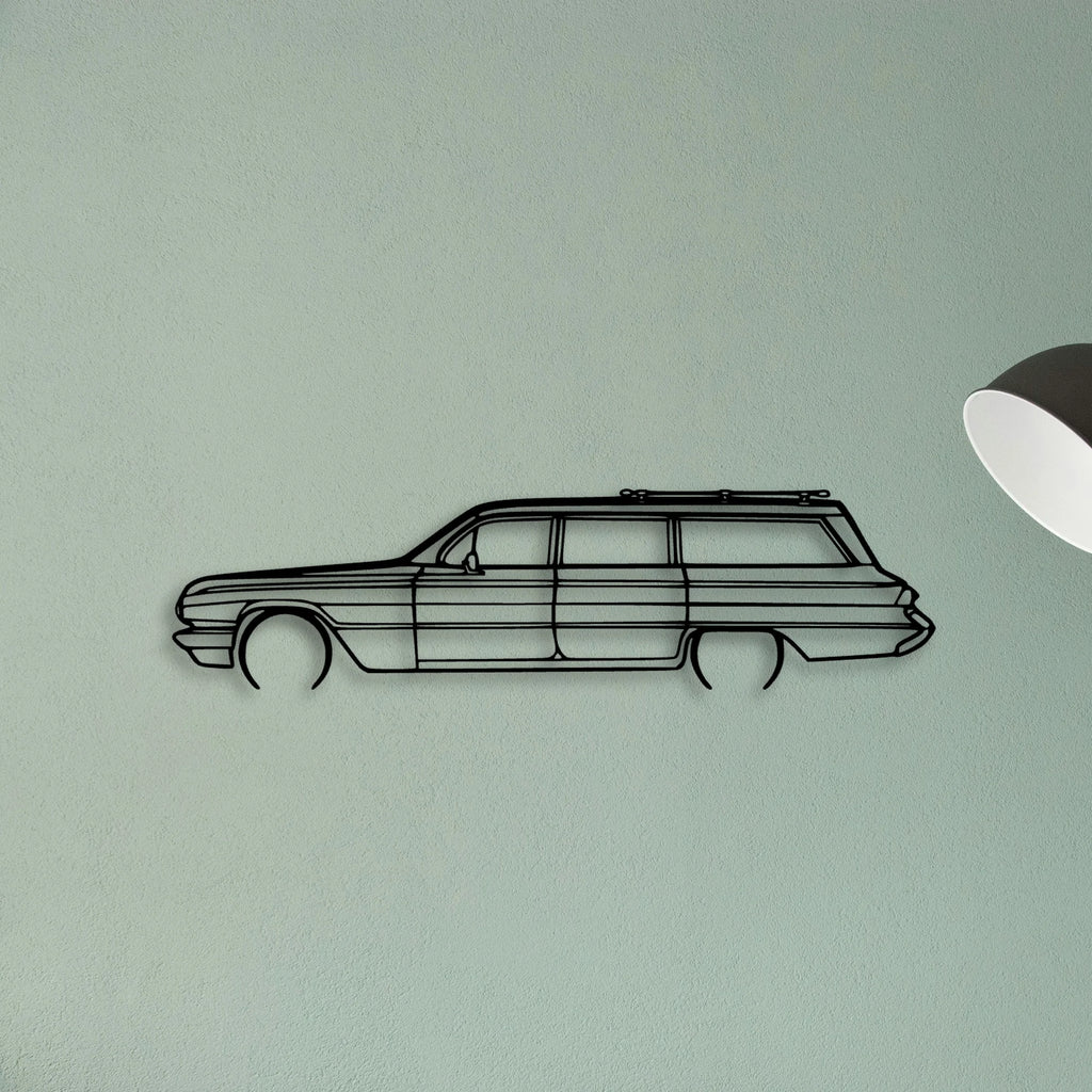 Invicta Station Wagon 1962 Classic Silhouette Metal Wall Art - Tinvibe