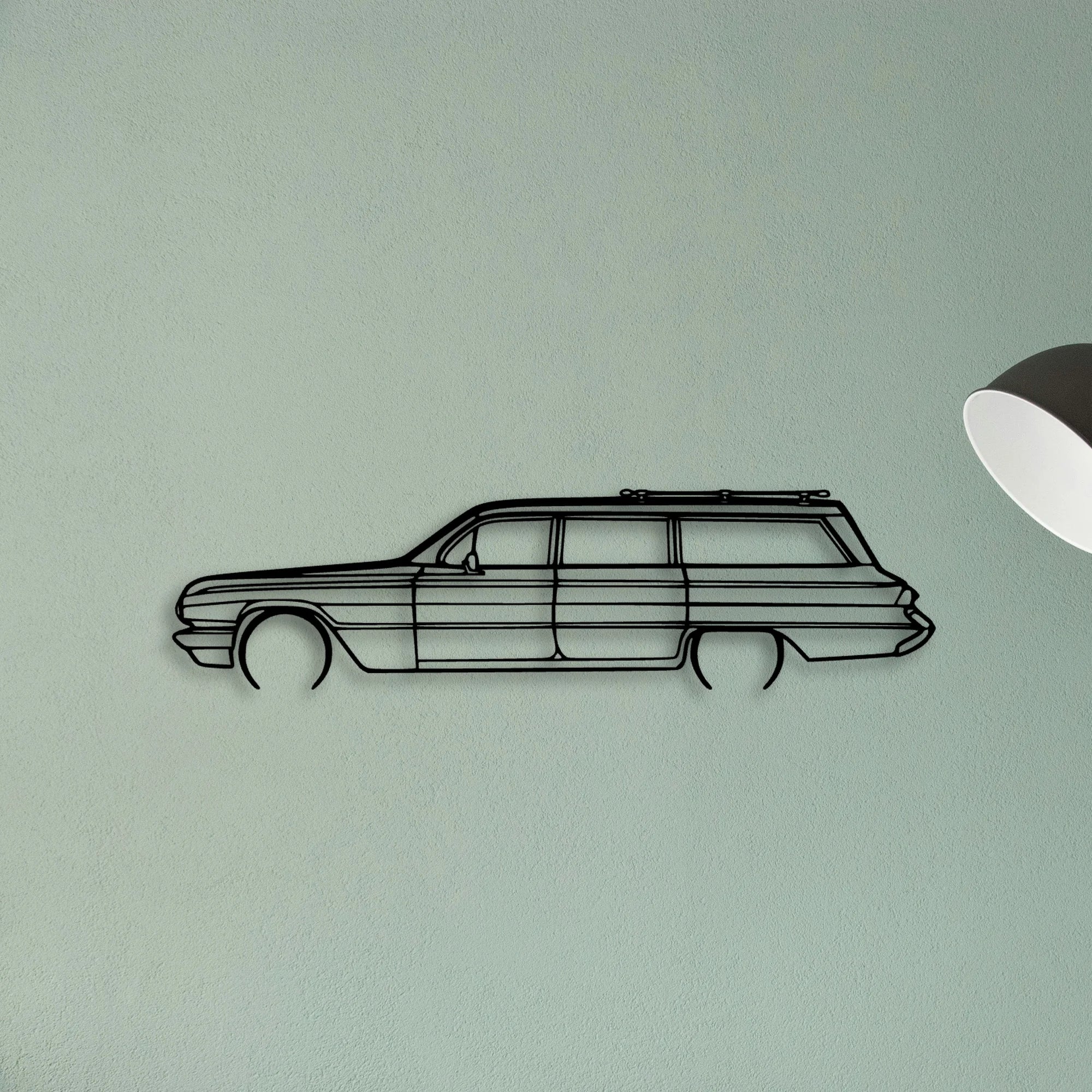 Invicta Station Wagon 1962 Classic Silhouette Metal Wall Art - Tinvibe
