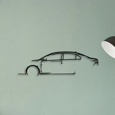 Jetta 2017 Classic Silhouette Metal Wall Art - Tinvibe