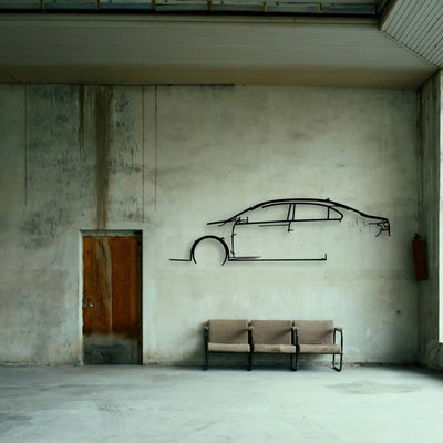 Jetta 2017 Classic Silhouette Metal Wall Art - Tinvibe