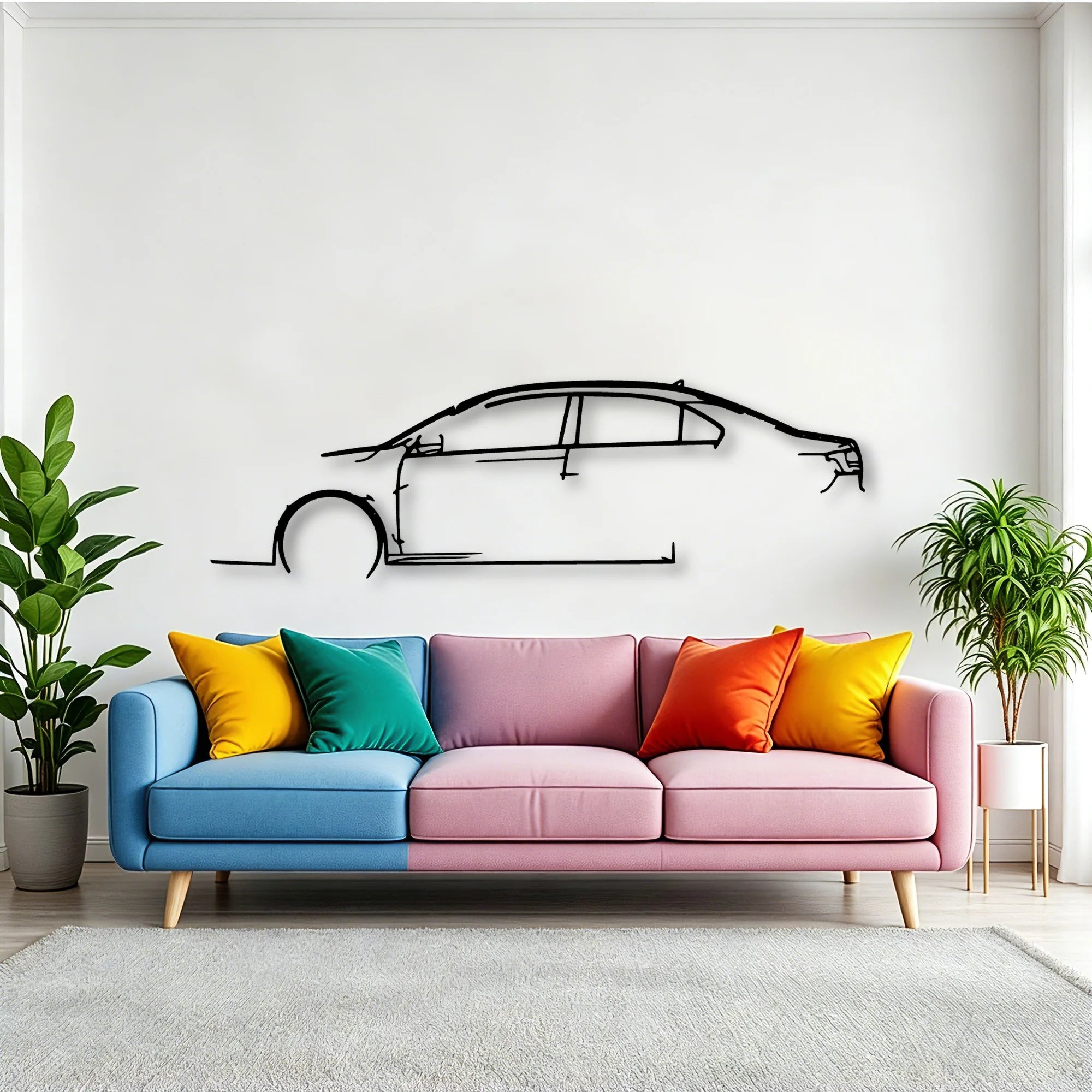 Jetta 2017 Classic Silhouette Metal Wall Art - Tinvibe