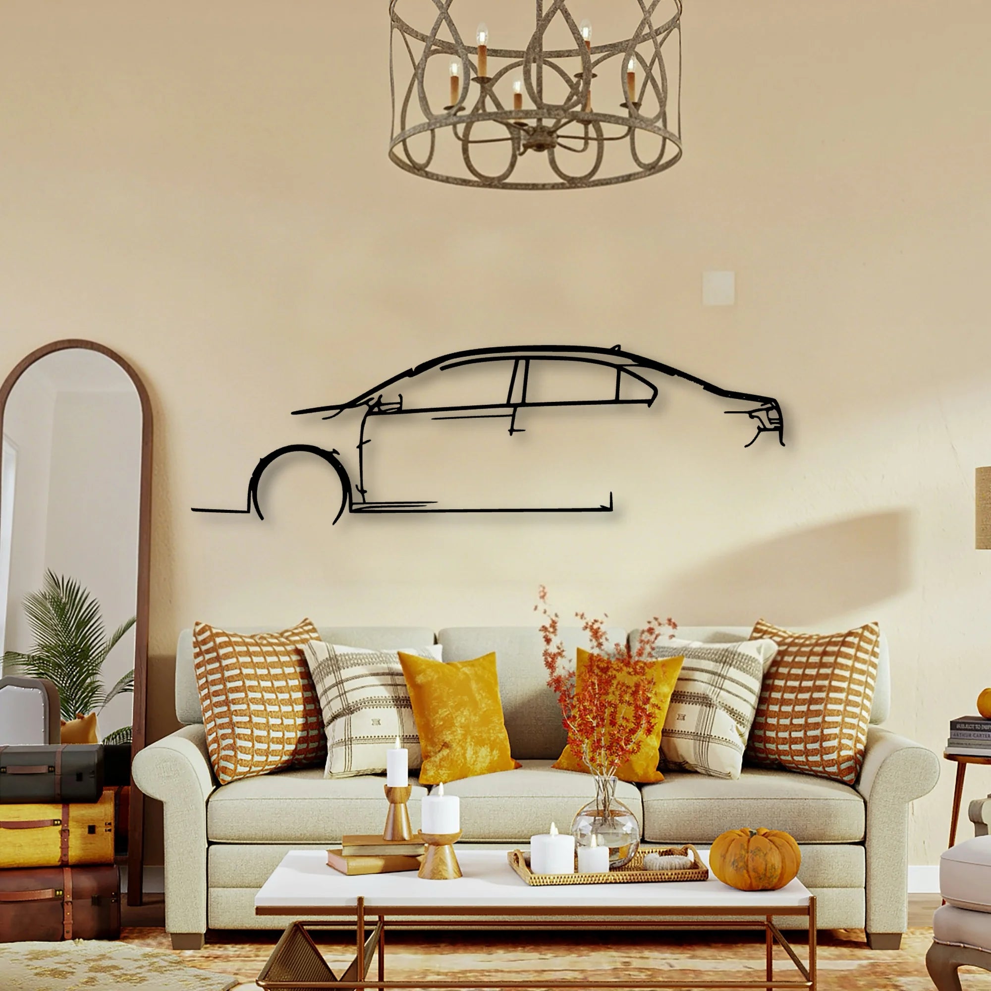 Jetta 2017 Classic Silhouette Metal Wall Art - Tinvibe
