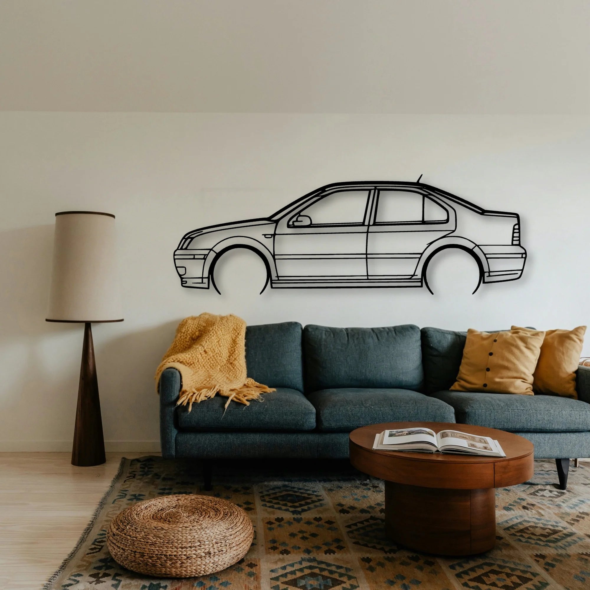 Jetta GLI 2004 Classic Silhouette Metal Wall Art - Tinvibe