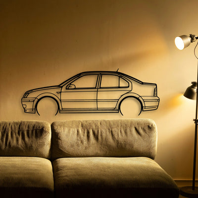 Jetta GLI 2004 Classic Silhouette Metal Wall Art - Tinvibe