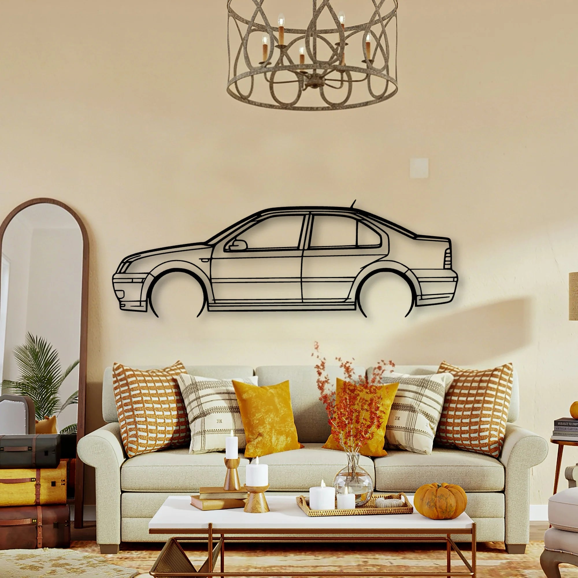 Jetta GLI 2004 Classic Silhouette Metal Wall Art - Tinvibe