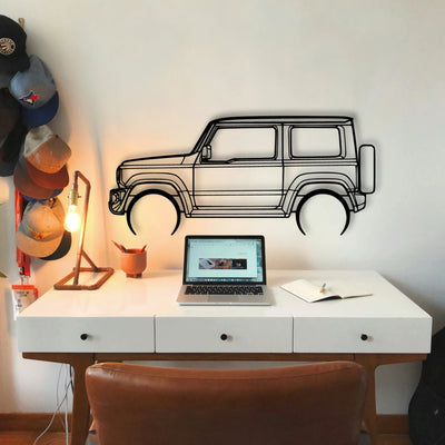 Jimny 2020 Classic Silhouette Metal Wall Art - Tinvibe