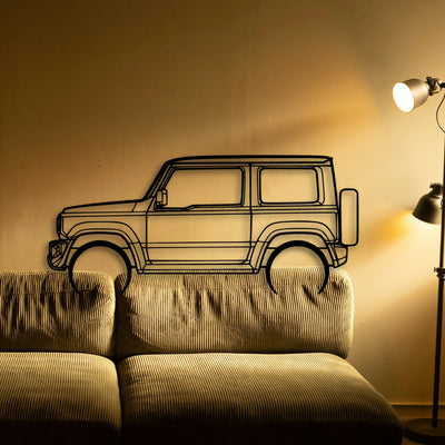 Jimny 2020 Classic Silhouette Metal Wall Art - Tinvibe