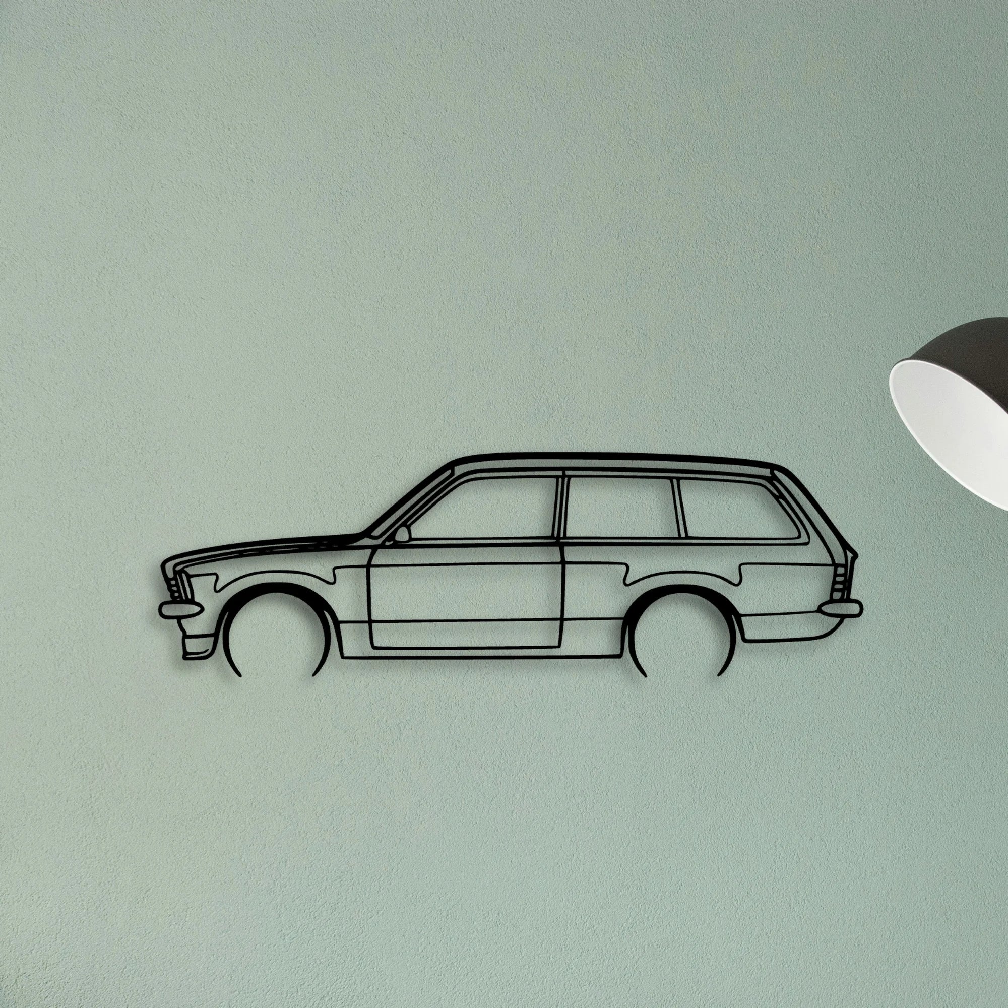 Kadett C 1978 Classic Silhouette Metal Wall Art - Tinvibe