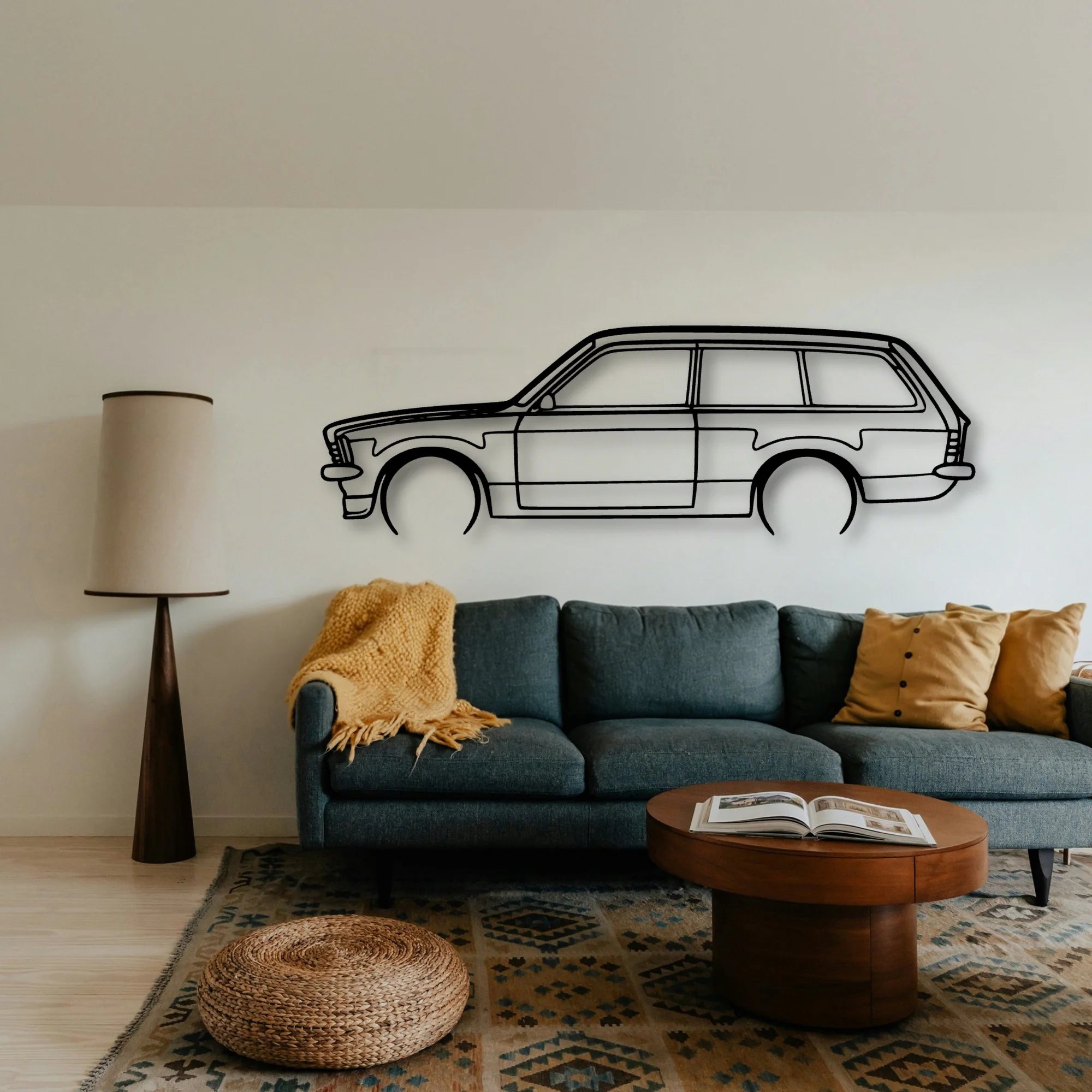 Kadett C 1978 Classic Silhouette Metal Wall Art - Tinvibe