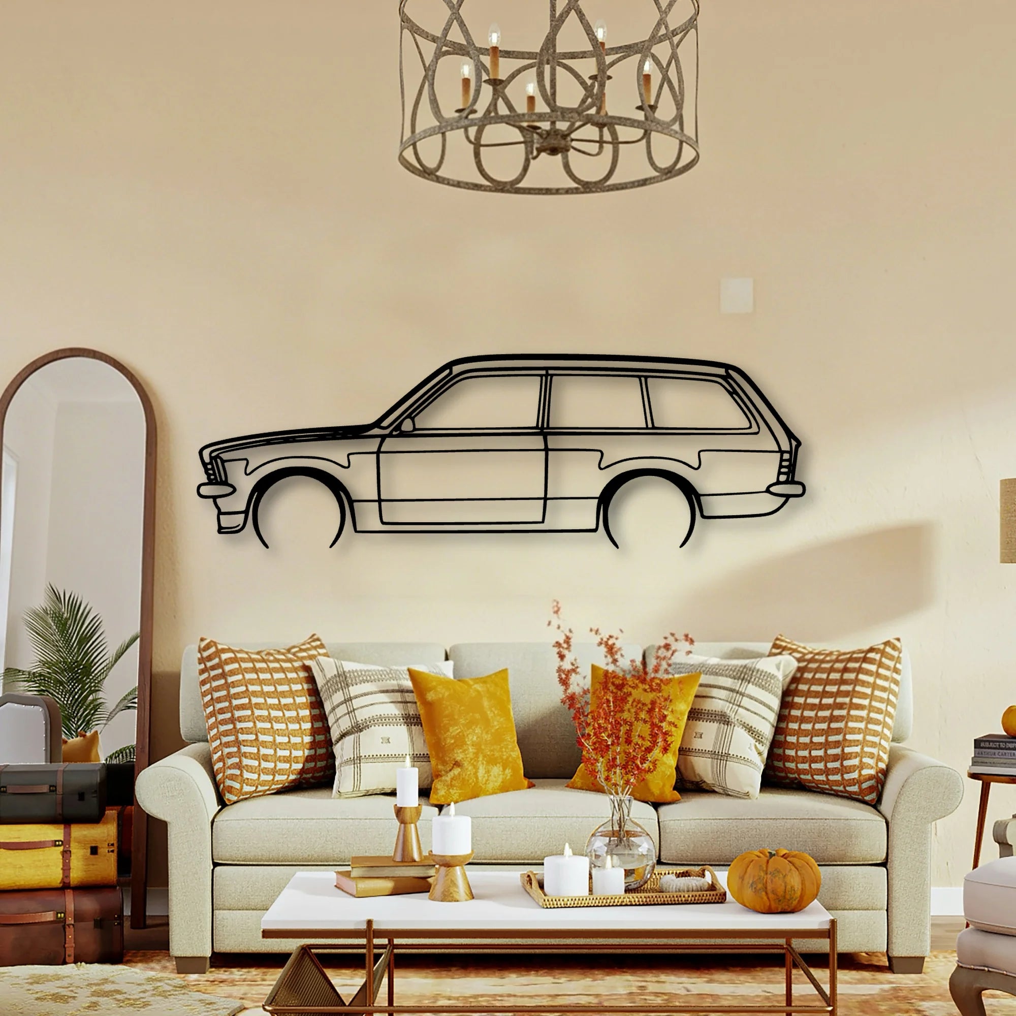 Kadett C 1978 Classic Silhouette Metal Wall Art - Tinvibe
