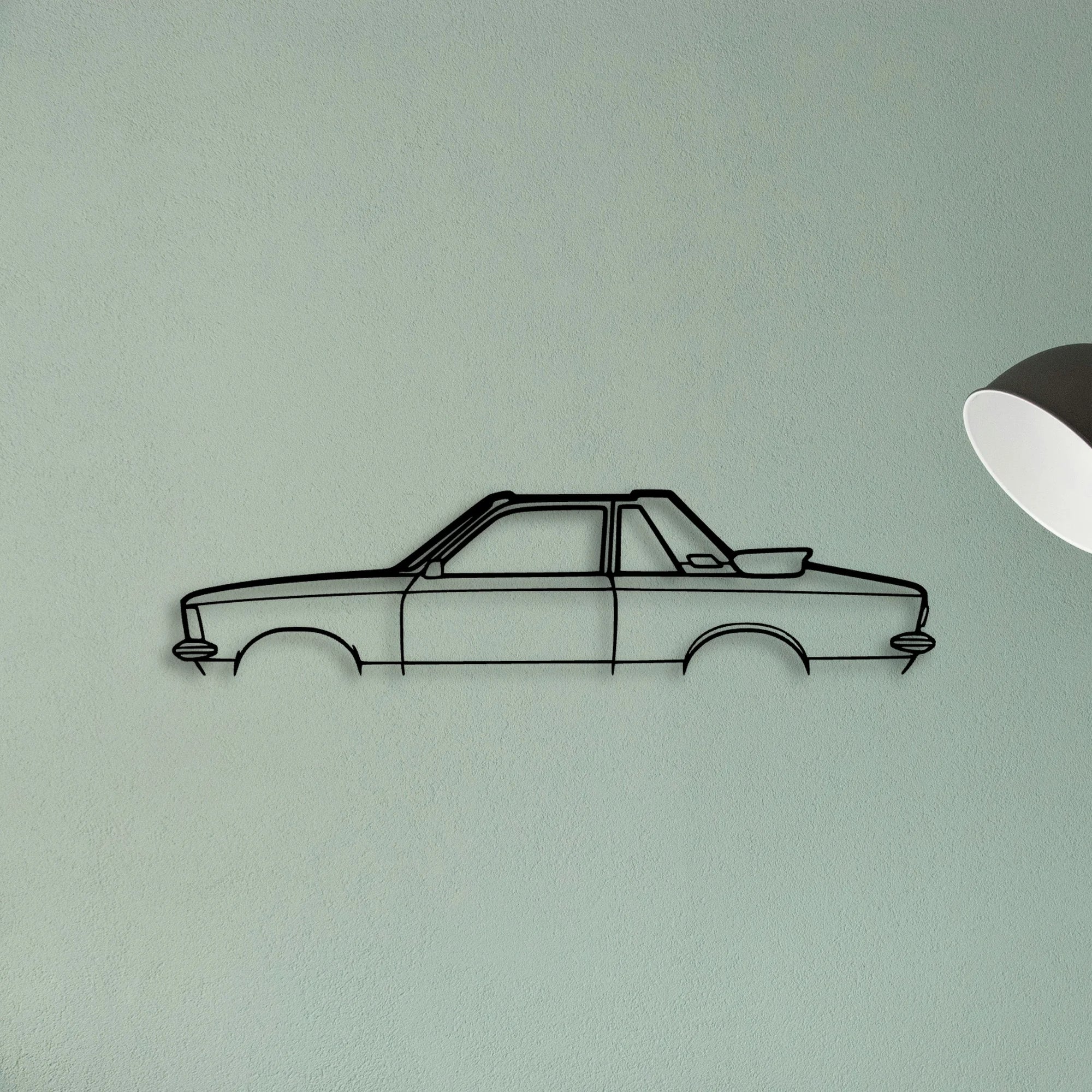 Kadett C Aero 1978 Classic Silhouette Metal Wall Art - Tinvibe
