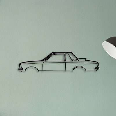Kadett C Aero 1978 Classic Silhouette Metal Wall Art - Tinvibe