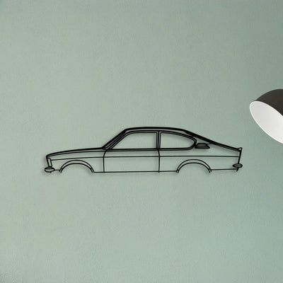 Kadett Coupe 1978 Classic Silhouette Metal Wall Art - Tinvibe
