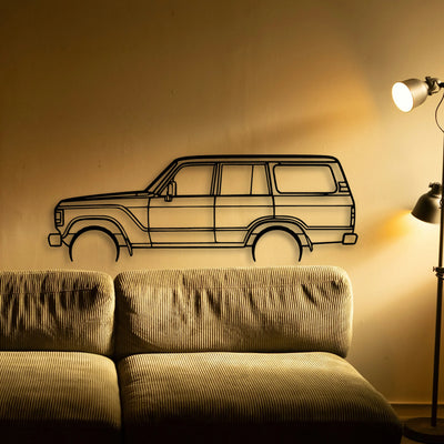 LC HJ60 1984 Classic Silhouette Metal Wall Art - Tinvibe