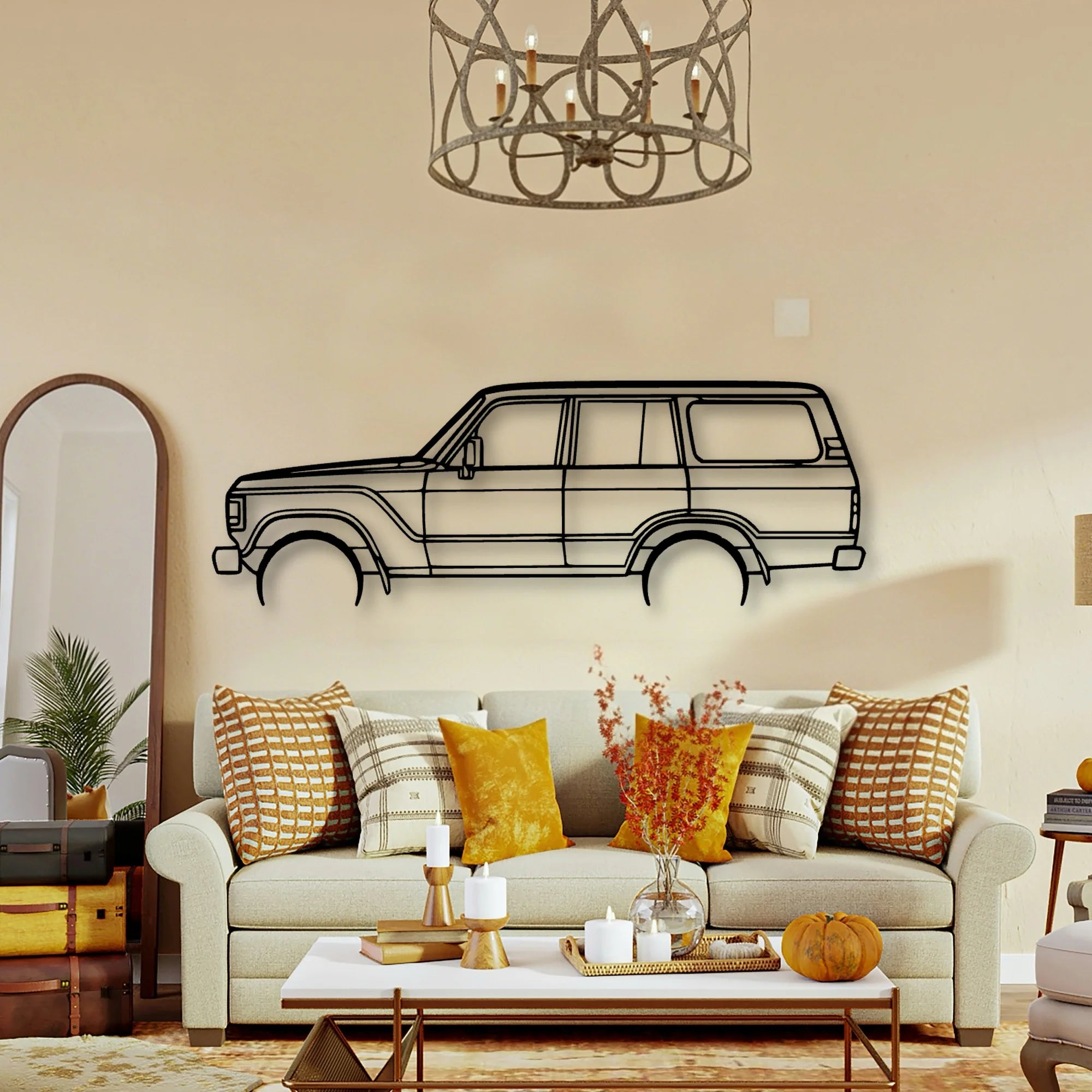 LC HJ60 1984 Classic Silhouette Metal Wall Art - Tinvibe