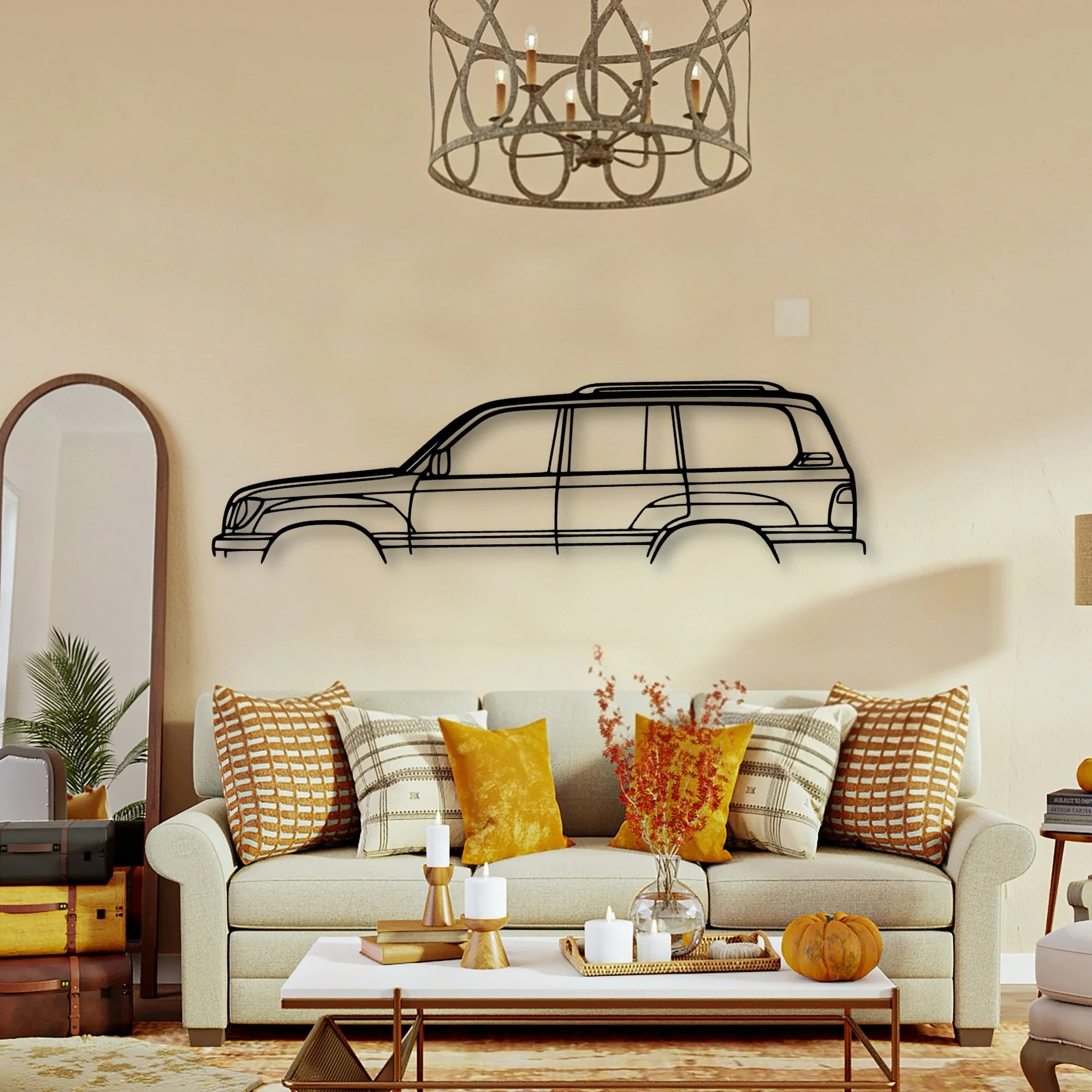 LX470 1999 Classic Silhouette Metal Wall Art - Tinvibe