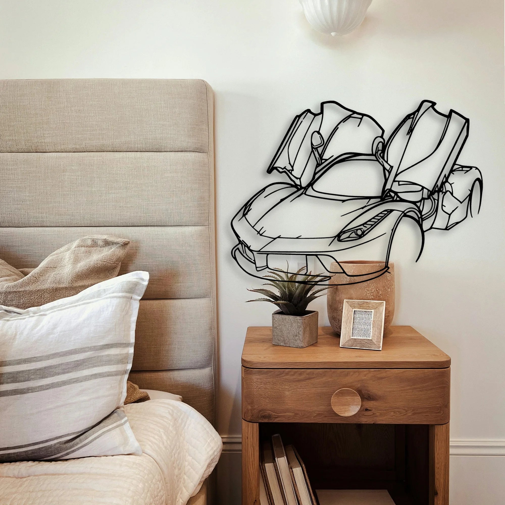 LA Angle Classic Silhouette Metal Wall Art - Tinvibe