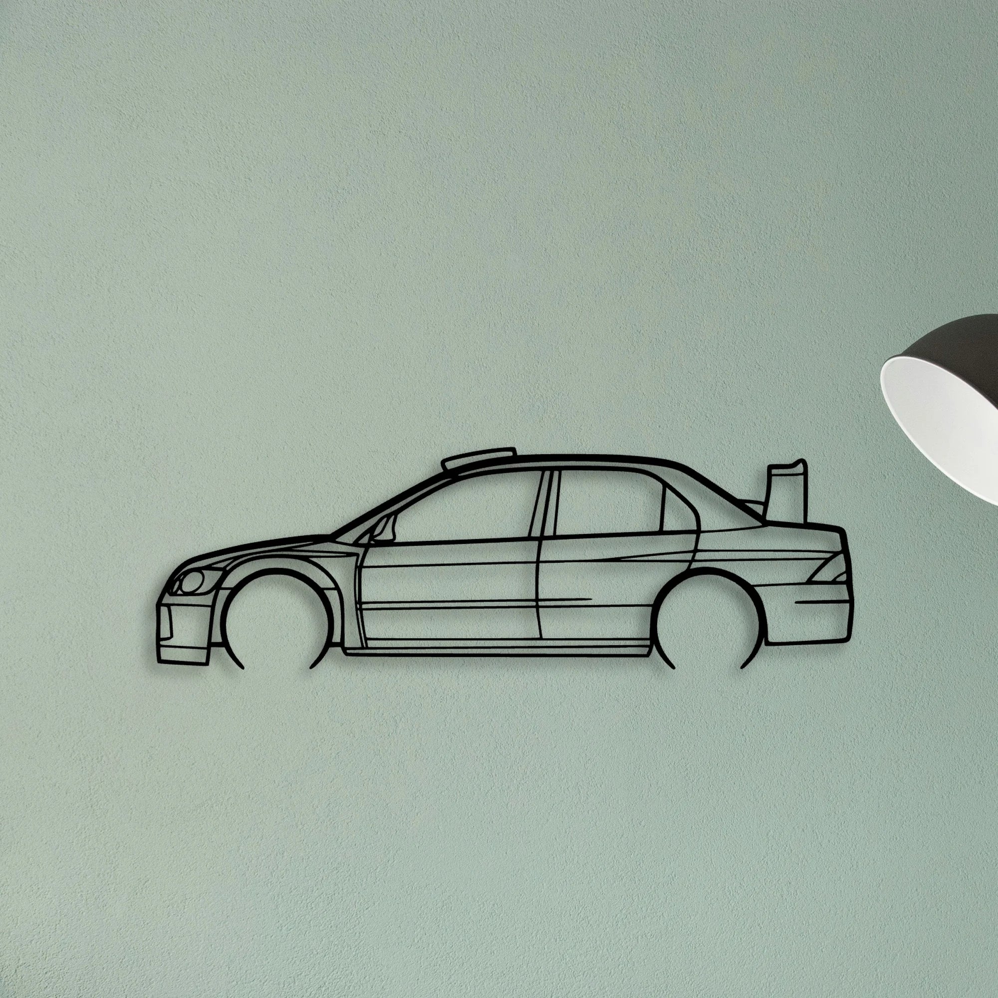 Lancer WRC 05 Classic Silhouette Metal Wall Art - Tinvibe