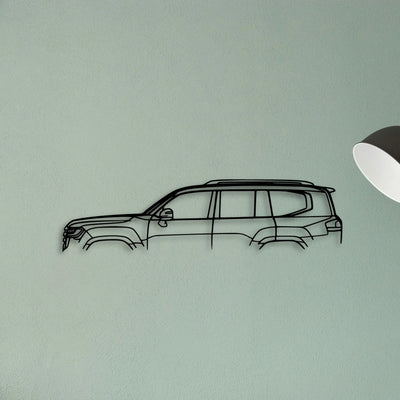 Land Cruiser 300VX 2022 Classic Silhouette Metal Wall Art - Tinvibe