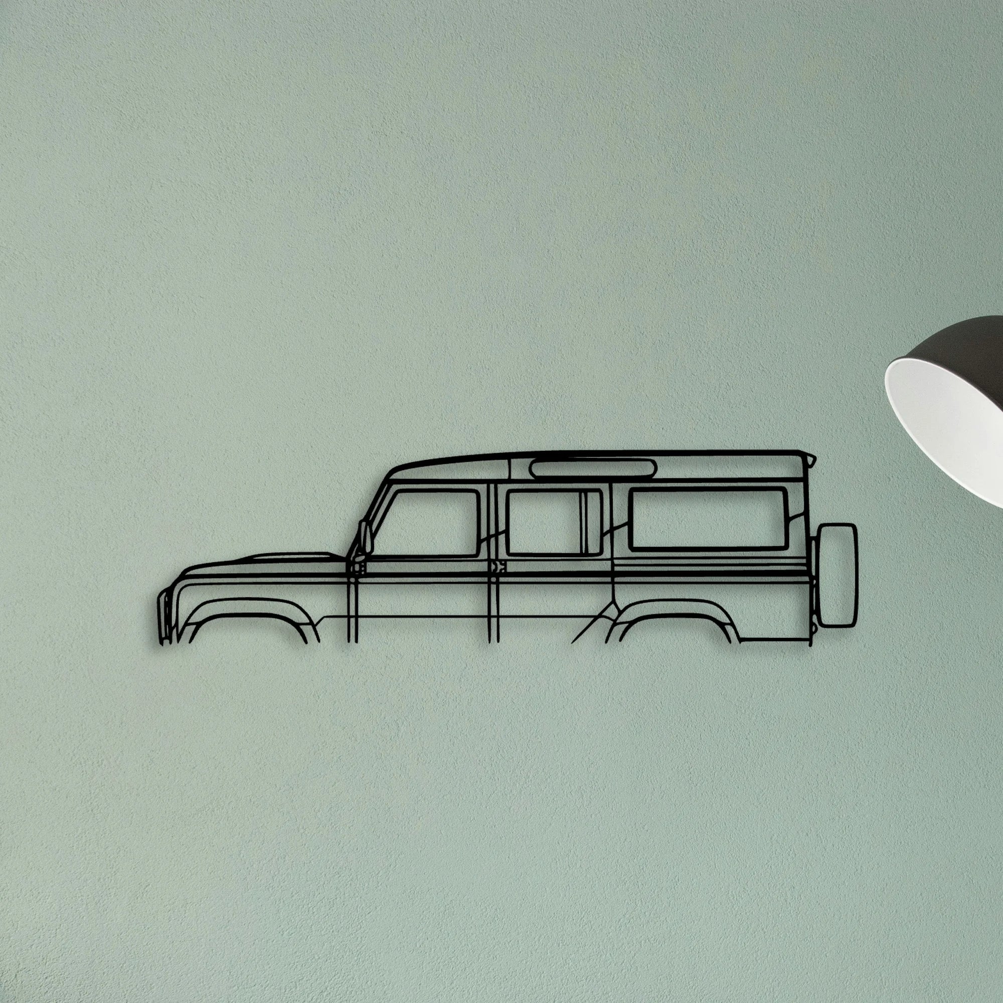 Land Defender 110 Classic Silhouette Metal Wall Art - Tinvibe