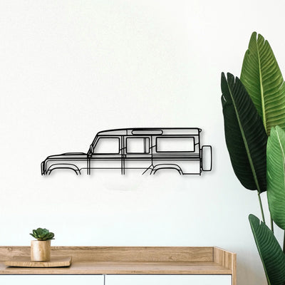 Land Defender 110 Classic Silhouette Metal Wall Art - Tinvibe