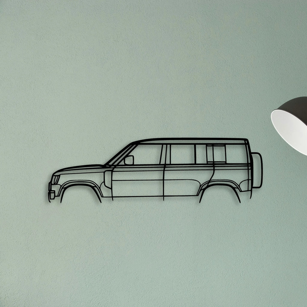 Land Defender D110 Classic Silhouette Metal Wall Art - Tinvibe